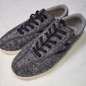 Tretorn‎ Nylite Wool Sneakers Women's Size 9 Dappled Gray Comfort